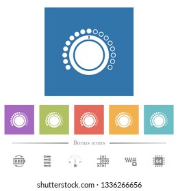 Volume control flat white icons in square backgrounds. 6 bonus icons included.