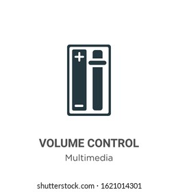Volume control glyph icon vector on white background. Flat vector volume control icon symbol sign from modern multimedia collection for mobile concept and web apps design.