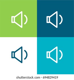 Volume control green and blue material color minimal icon or logo design