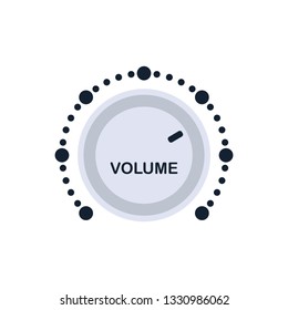 Volume control icon. Flat color design. Vector illustration.