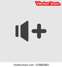 volume control icon isolated sign symbol and flat style for app, web and digital design. Vector illustration.