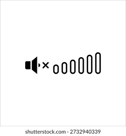Icono de control de volumen. Botón del reproductor multimedia. Ilustración vectorial para el Diseño web, aislado en el fondo blanco.