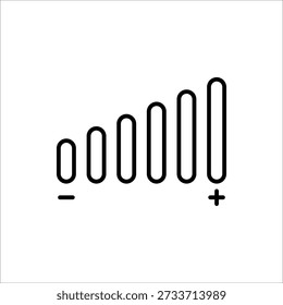 Icono de control de volumen. Botón del reproductor multimedia. Ilustración vectorial para el Diseño web, aislado en el fondo blanco.