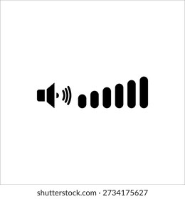 Icono de control de volumen. Botón del reproductor multimedia. Ilustración vectorial para el Diseño web, aislado en el fondo blanco.