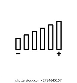 Icono de control de volumen. Botón del reproductor multimedia. Ilustración vectorial para el Diseño web, aislado en el fondo blanco.