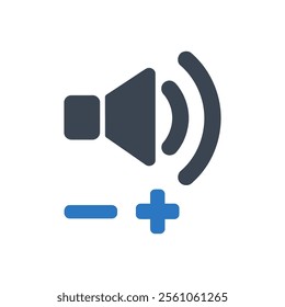 Volume Control Icon On White Background