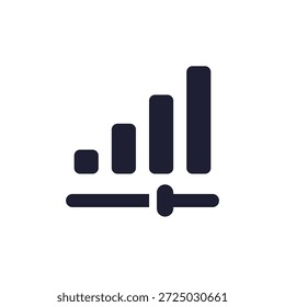 volume control icon, pictogram on white