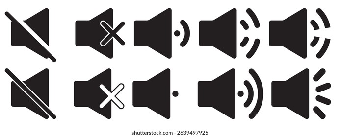 Volume Control Icon Set. EPS10