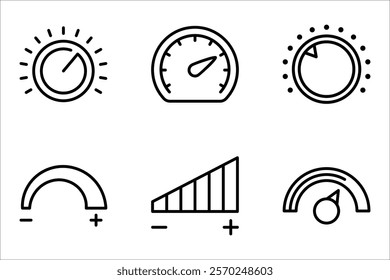 volume control icon set. vector illustration on white background