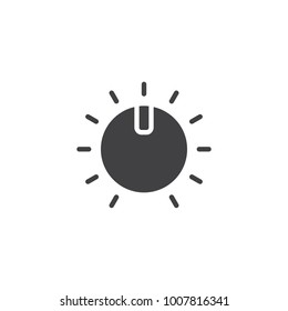 Volume control icon vector, filled flat sign, solid pictogram isolated on white. Sound level symbol, logo illustration.