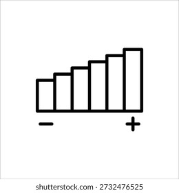 Volume control icon. Vector illustration for web design, app and UI. Media player buttons icon.