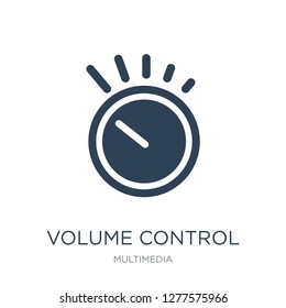 volume control icon vector on white background, volume control trendy filled icons from Multimedia collection, volume control vector illustration