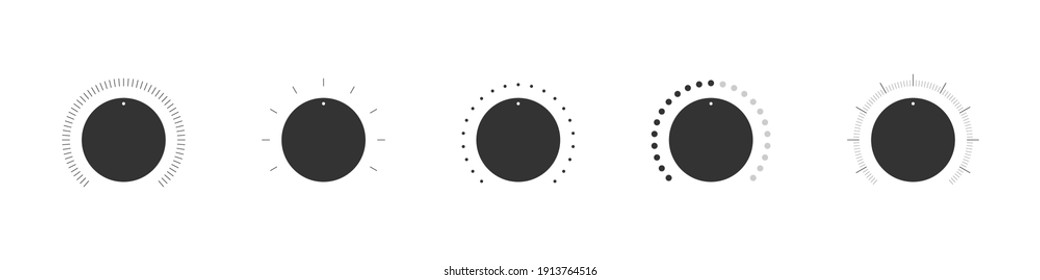 Volume control Icons. Sound control signs set. Audio controller concept. Vector illustration