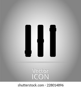 Volume control. Level icon. Flat style. Made in vector