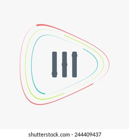 Volume control. Level icon. Flat design style. Made vector illustration