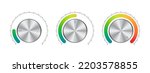 Volume control. Mood scale. Satisfaction indicator. Performance measurement client satisfaction. Vector illustration