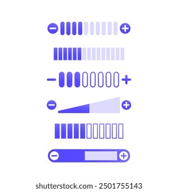 volume control, plus and minus vector design for apps