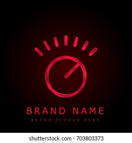 Volume control red chromium metallic logo