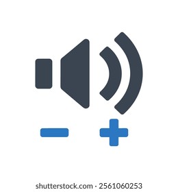 Volume Control Sound Icon On White Background