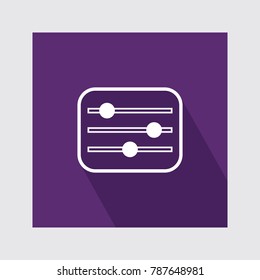 Volume Controller flat icon with long shadow