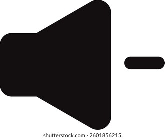 volume down black icon vector illustration style.