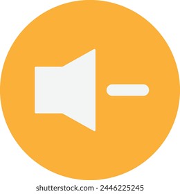 Volume Down Button Vector Flat Illustration