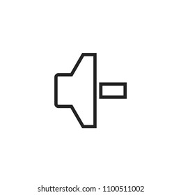 Volume down icon isolated on white background. Multimedia symbol modern, simple, vector, icon for website design, mobile app, ui. Vector Illustration
