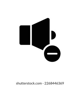 Volume-Down-Symbol mit isoliertem Vektorgrafik und transparentem Hintergrund.