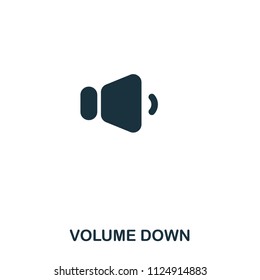 Volume Down icon. Line style icon design. UI. Illustration of volume down icon. Pictogram isolated on white. Ready to use in web design, apps, software, print