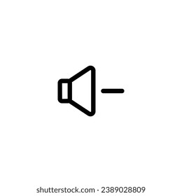 Volume down icon, Outline icon for web and Mobile Apps