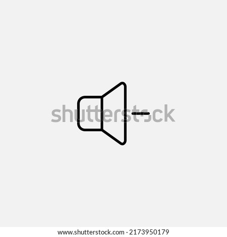 Volume down icon sign vector,Symbol, logo illustration for web and mobile