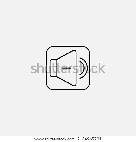 Volume down icon sign vector,Symbol, logo illustration for web and mobile