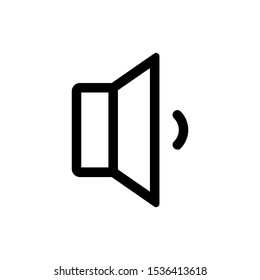 Volume down icon. Speaker minus flat simple pictogram. Sound low vector illustration