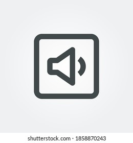 volume down Icon symbol isolated on white background. Vector Illustration