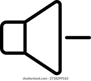 volume down line icon illustration vector
