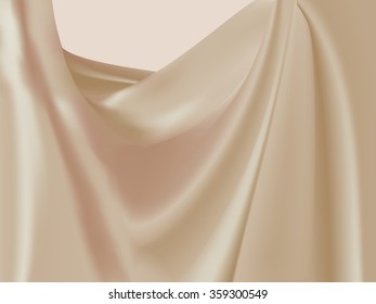 Volume drapery, curtains, blinds. The background for a still life design.