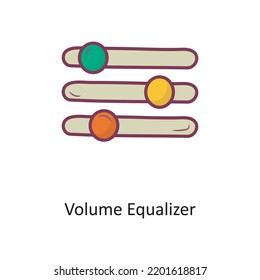 Volume Equalizer Filled outline Icon Design illustration. Media Control Symbol on White background EPS 10 File