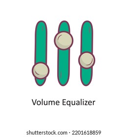 Volume Equalizer Filled outline Icon Design illustration. Media Control Symbol on White background EPS 10 File