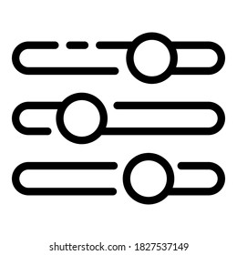 Volume equalizer icon. Outline volume equalizer vector icon for web design isolated on white background