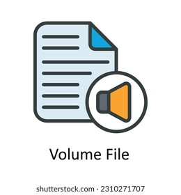 Ilustración de diseño de iconos de contorno de vectores de archivo de volumen. Símbolo de interfaz de usuario en fondo blanco archivo EPS 10