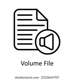 Volume File Vector  outline Icon Design illustration. User interface Symbol on White background EPS 10 File