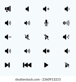 Volume Filled Icons Set - Minimal 
Music Related Icons