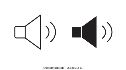 Volume filled and outlined icons vectors on white background