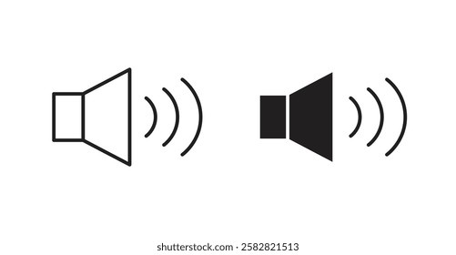 Volume filled and outlined icons vectors on white background