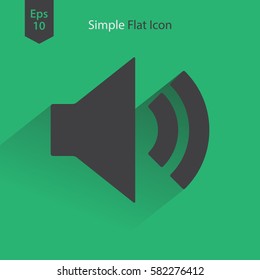 Volume Flat Icon. Simple Sign Of Volume Settings. Vector Illustrated Symbol