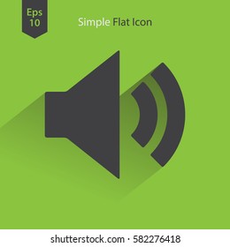 Volume Flat Icon. Simple Sign Of Volume Settings. Vector Illustrated Symbol