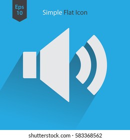 Volume Flat Icon. Simple Sign Of Volume Settings. Vector Illustrated Symbol