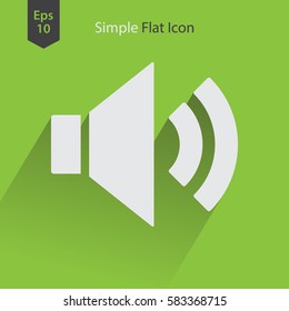 Volume Flat Icon. Simple Sign Of Volume Settings. Vector Illustrated Symbol