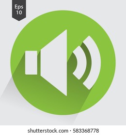 Volume Flat Icon. Simple Sign Of Volume Settings. Vector Illustrated Symbol