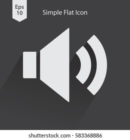 Volume Flat Icon. Simple Sign Of Volume Settings. Vector Illustrated Symbol